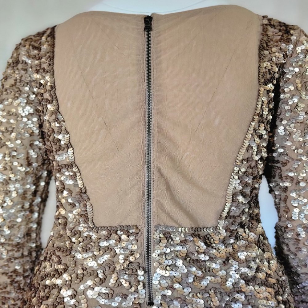 ALICE + OLIVIA Nika Sequins Mini Cocktail Dress - Picture 5 of 7